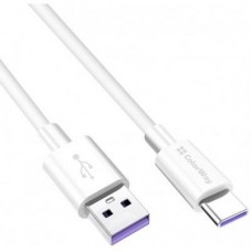 Дата кабель USB 2.0 AM to Type-C 1.0m 5A white ColorWay (CW-CBUC019-WH) - Фото