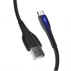 Дата кабель ColorWay USB 2.0 AM to Micro 5P 1.0m led black (CW-CBUM034-BK) - Фото