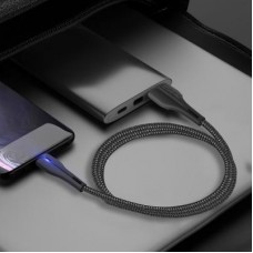 Дата кабель ColorWay USB 2.0 AM to Micro 5P 1.0m led black (CW-CBUM034-BK) - Фото