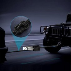 Дата кабель ColorWay USB 2.0 AM to Micro 5P 1.0m zinc alloy + led black (CW-CBUM035-BK) - Фото
