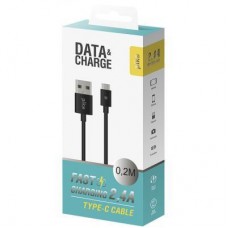 Дата кабель USB 2.0 AM to Type-C 0.2m black Piko (1283126493843) - Фото
