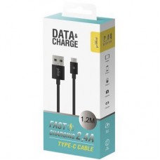 Дата кабель USB 2.0 AM to Type-C 1.2m black Piko (1283126489174) - Фото