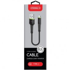 Дата кабель USB 2.0 AM to Type-C 0.2m CBFLEXT0 black Intaleo (1283126487446) Дата кабель USB 2.0 AM to Type-C 0.2m CBFLEXT0 black Intaleo (1283126487446) - Фото