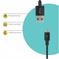 Дата кабель USB 2.0 AM to Type-C 2.0m CB-UT12 black Piko (1283126493850) - Фото