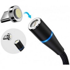 Дата кабель USB 2.0 AM to Lightning + Micro 5P + Type-C 1.0m Magnetic ColorWay (CW-CBUU038-BK) - Фото