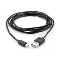 Дата кабель USB 2.0 AM to Micro 5P PVC 1.8m black Vinga (VCPDCM1.8BK) - Фото