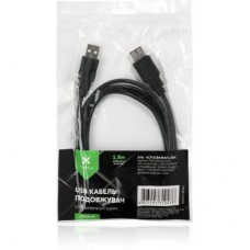 Дата кабель USB 2.0 AM/AF 3.0m Vinga (VCPUSBAMAF3BK) - Фото