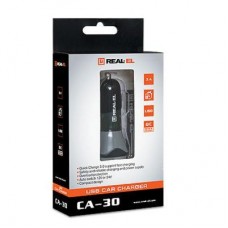 Зарядний пристрій REAL-EL CA-30 black (EL123160011) - Фото