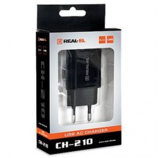 Зарядний пристрій REAL-EL CH-210 black (EL123160014) - Фото