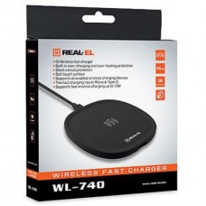 Зарядний пристрій REAL-EL WL-740 black (EL123160019) - Фото