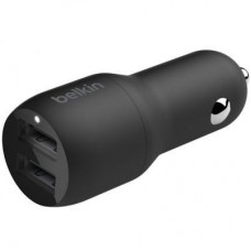 Зарядний пристрій Belkin Car Charger 24 W Dual USB-A black (CCB001BTBK) - Фото