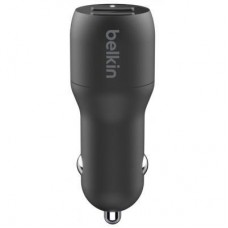 Зарядний пристрій Belkin Car Charger 24 W Dual USB-A black (CCB001BTBK) - Фото