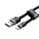 Дата кабель USB 2.0 AM to Lightning 1.0m Cafule 2.4A gray+black Baseus (CALKLF-BG1) Дата кабель USB 2.0 AM to Lightning 1.0m Cafule 2.4A gray+black Baseus (CALKLF-BG1)