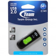 USB флешнакопичувач Team 64 GB C141 Green USB 2.0 (TC14164GG01) - Фото