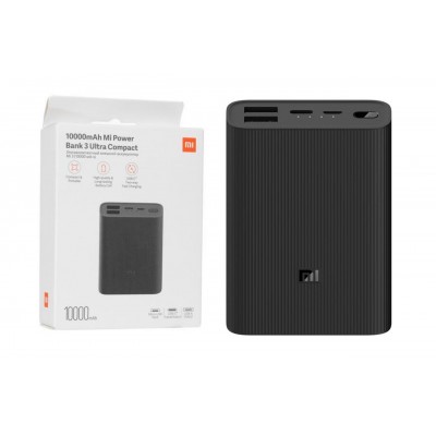 Оригінальний Xiaomi Mi Power Bank 3 Ultra Compact 10000 mAh PB1022ZM Black BHR4412GL Швидка Зарядка 22.5 W