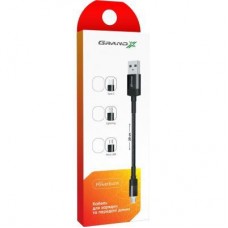 Дата кабель USB 2.0 AM to Lightning 0.2m Grand-X (FM-20L) - Фото