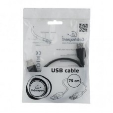 Дата кабель USB 2.0 AM/AF 0.75m Cablexpert (CC-USB2-AMAF-75CM/300-BK) Дата кабель USB 2.0 AM/AF 0.75m Cablexpert (CC-USB2-AMAF-75CM/300-BK) - Фото