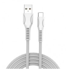 Дата кабель ColorWay USB 2.0 AM to Type-C 1.0m line-drawing white (CW-CBUC029-WH) - Фото