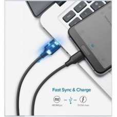 Дата кабель USB 2.0 AM to Type-C 2.0m US287 Black UGREEN (60118) - Фото