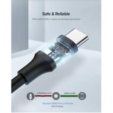 Дата кабель USB 2.0 AM to Type-C 2.0m US287 Black UGREEN (60118) - Фото