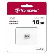 Картка пам'яті Transcend 16 GB microSDHC class 10 UHS-I U1 (TS16GUSD300S) - Фото