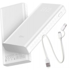 Оригінальний Xiaomi ZMI Aura Power Bank 20000 mAh QB821 Display USB-C White Швидка Зарядка QC3.0 18W - Фото