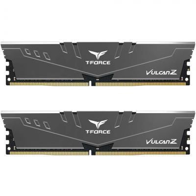 Модуль пам'яті для комп'ютера DDR4 16 GB (2x8GB) 3200 MHz T-Force Vulcan Z Gray Team (TLZGD416G3200HC16CDC01)