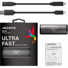 Накопичувач SSD USB 3.2 256 GB ADATA (ASE760-256GU32G2-CBK) - Фото