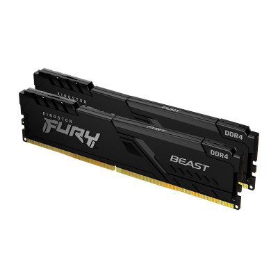 Модуль пам'яті для комп'ютера DDR4 64 GB (2x32 GB) 3600 MHz Fury Beast Black HyperX (Kingston Fury)