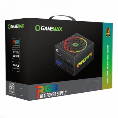 Блок живлення Gamemax 1050 W 80 Gold ARGB (RGB-1050 PRO)