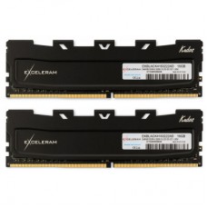 Модуль пам'яті для комп'ютера DDR4 16 GB (2x8GB) 3200 MHz Black Kudos eXceleram (EKBLACK4163222AD) - Фото