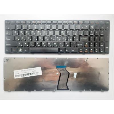 Клавиатура ноутбука Lenovo IdeaPad G570/G770/Z560 Series черная с черной рамкой RU