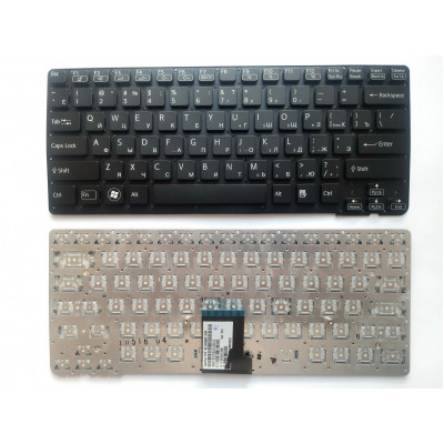 Клавиатура ноутбука SONY Vaio VPC-CA черн.без рамки/под подсв.RU/US (9Z.N6BBF.A0R/SDABF)
