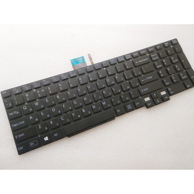 Клавиатура ноутбука SONY Vaio SVT15 (Tab 15) black,wo/frame,frame,backlight RU/US (A46049)