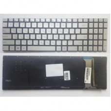 Клавиатура ноутбука ASUS N551/N552/N751/R555/G551/GL551/G552V/GL752VW серебр/подсв (A46141)
