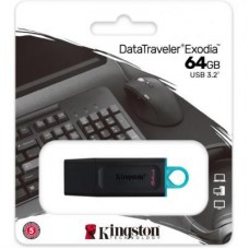 USB-флеш-накопичувач Kingston 64GB DataTraveler Exodia Black/Teal USB 3.2 (DTX/64GB) - Фото