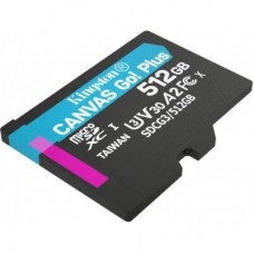 Картка пам'яті Kingston 512GB microSDXC class 10 UHS-I/U3 Canvas Go Plus (SDCG3/512GBSP) - Фото