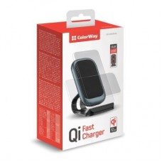 Зарядний пристрій ColorWay Wireless Stand 10 W Blue (CW-CHW30Q-BL) - Фото