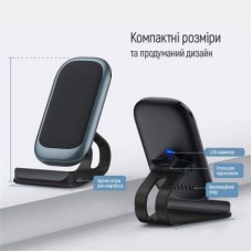 Зарядний пристрій ColorWay Wireless Stand 10 W Blue (CW-CHW30Q-BL) - Фото