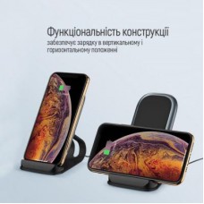 Зарядний пристрій ColorWay Wireless Stand 10 W Blue (CW-CHW30Q-BL) - Фото