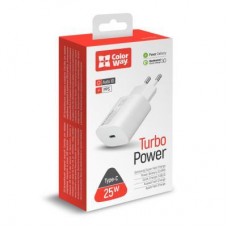 Зарядний пристрій ColorWay Power Delivery Port PPS USB Type-C (25 W) white (CW-CHS033PD-WT) - Фото