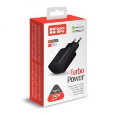 Зарядний пристрій ColorWay Power Delivery Port PPS USB Type-C (25 W) black (CW-CHS033PD-BK) - Фото