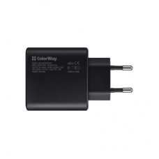 Зарядний пристрій ColorWay Power Delivery Port PPS USB Type-C (45 W) black (CW-CHS034PD-BK) - Фото