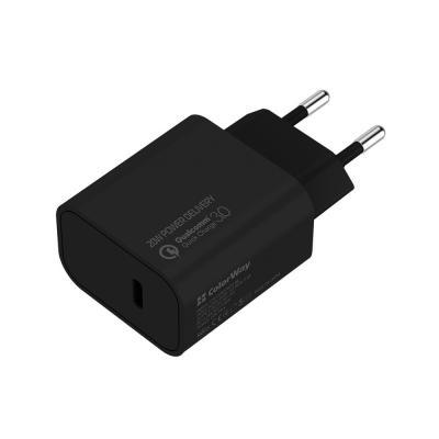 Зарядний пристрій ColorWay Power Delivery Port USB Type-C (20 W) V2 black (CW-CHS026PD-BK)