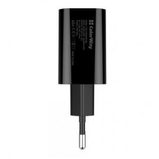 Зарядний пристрій ColorWay Power Delivery Port USB Type-C (20 W) V2 black (CW-CHS026PD-BK) - Фото