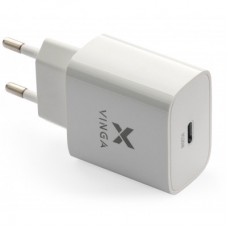 Зарядний пристрій Vinga PD Type-C 20 W Charger white (VWCPDC) - Фото