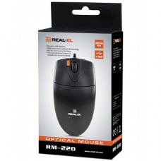 Мишка REAL-EL RM-220 Black - Фото