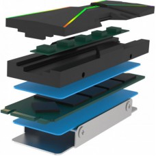 Радіатор охолодження Xilence M2SSD Cooler ARGB M2SSD.B.ARGB (XC401) - Фото