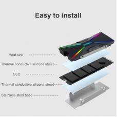 Радіатор охолодження Xilence M2SSD Cooler ARGB M2SSD.B.ARGB (XC401) - Фото