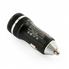 Зарядний пристрій Vinga QC3.0 + PD Quick Car Charger aluminium 36W Max black (VCCQPAC) - Фото
